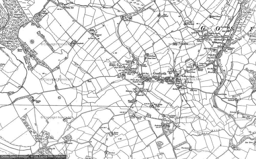 Old Map of Gosforth, 1898 in 1898