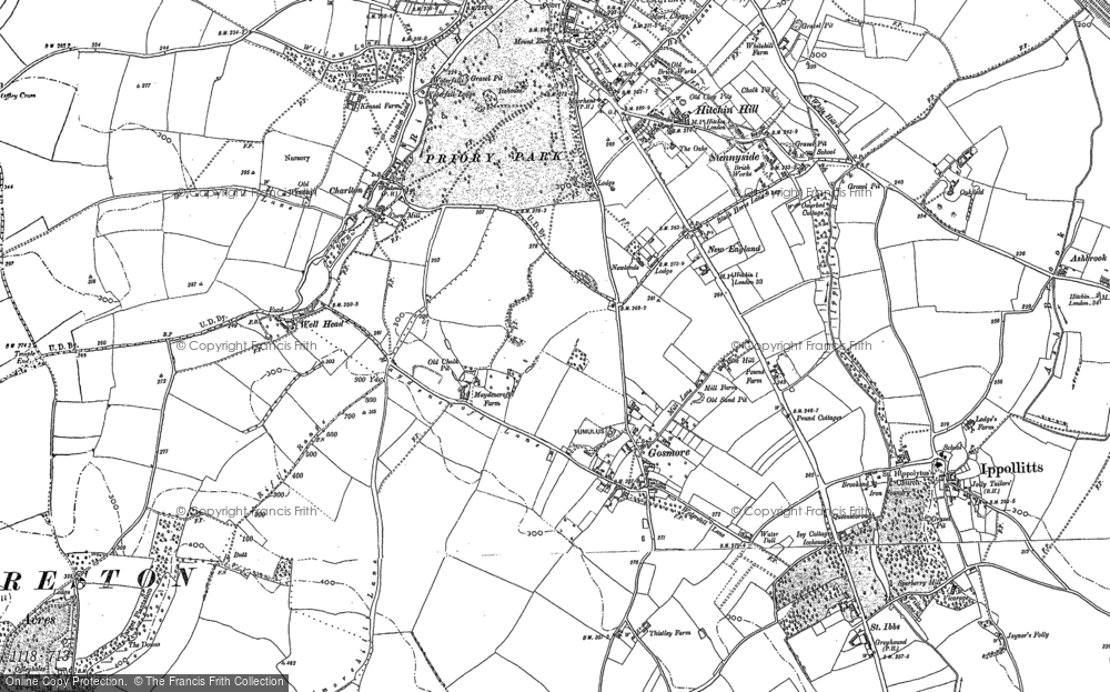 Old Map of Gosmore, 1897 - 1922 in 1897