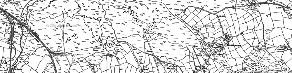 Old map of Goss Moor in 1880