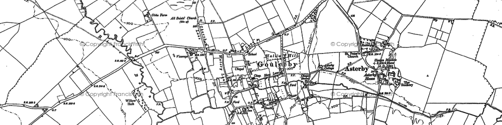 Old map of Goulceby in 1887