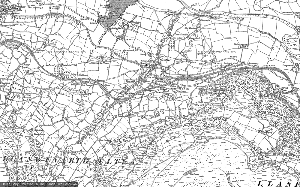 Old Map of Govilon, 1899 - 1903 in 1899