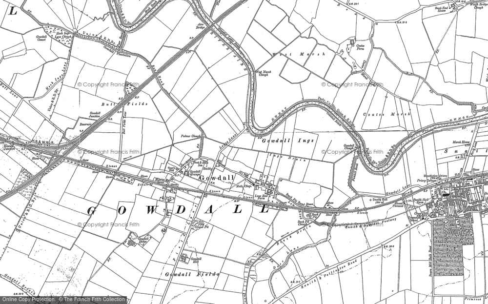 Old Map of Gowdall, 1888 in 1888