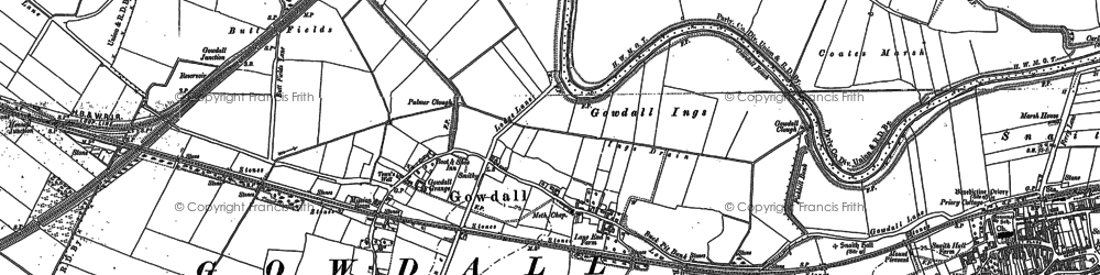 Old map of Gowdall in 1888