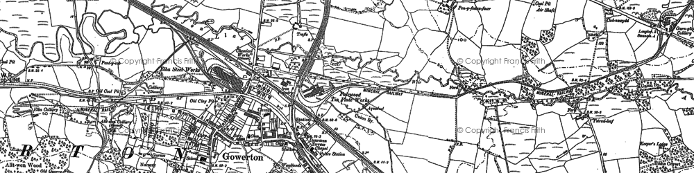 Old map of Gowerton in 1897