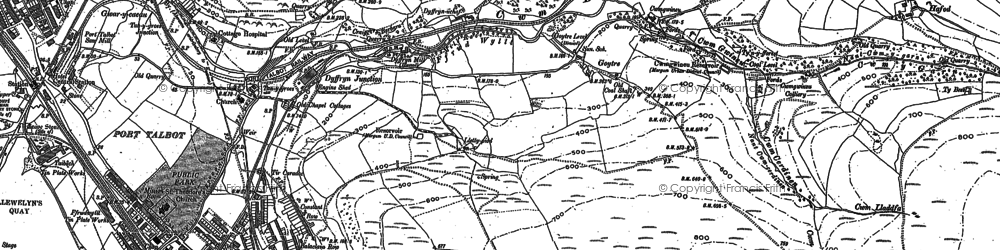 Old map of Goytre in 1897