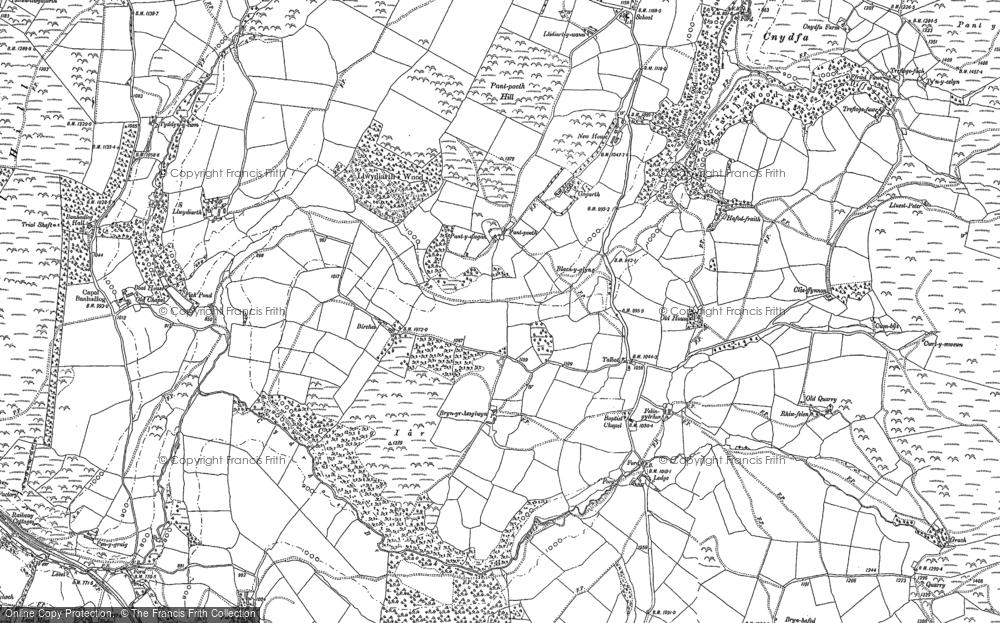 Old Map of Historic Map covering Brynhafod in 1887