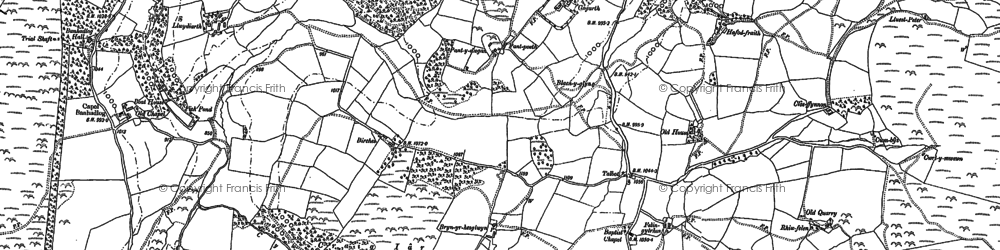 Old map of Brynhafod in 1887