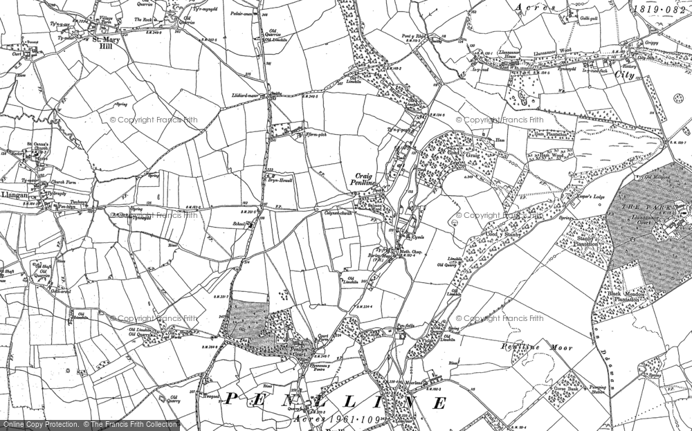 Old Map of Graig Penllyn, 1897 in 1897