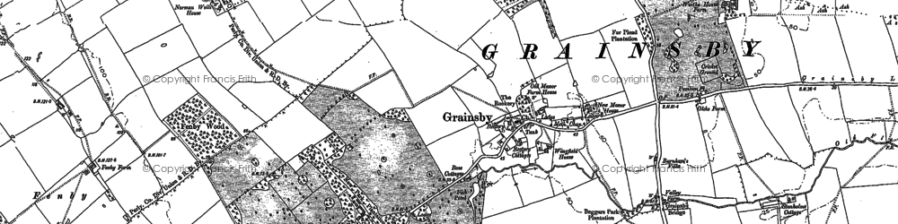 Old map of Grainsby in 1887