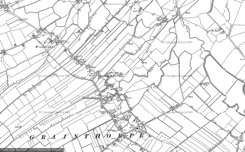 Old Map of Grainthorpe, 1887 in 1887