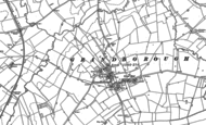 Old Map of Granborough, 1898