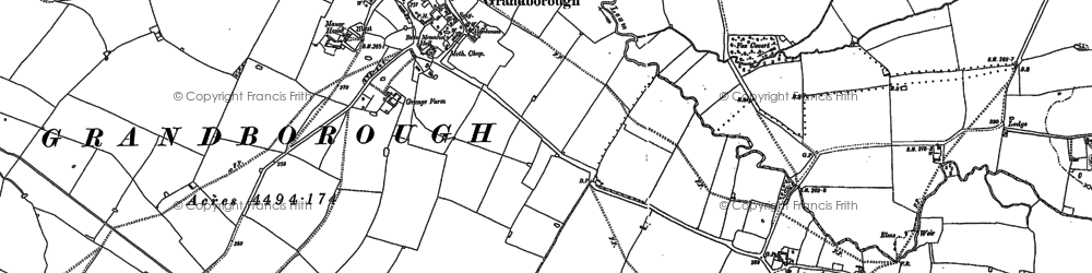 Old map of Grandborough in 1899