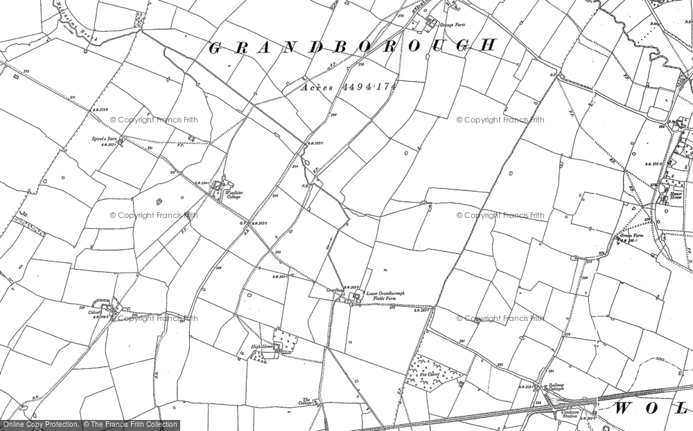 Old Map of Grandborough Fields, 1904 in 1904