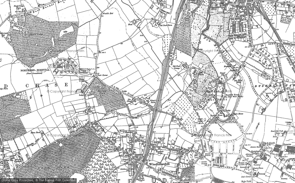 Old Map of Grange Park, 1895 - 1914 in 1895
