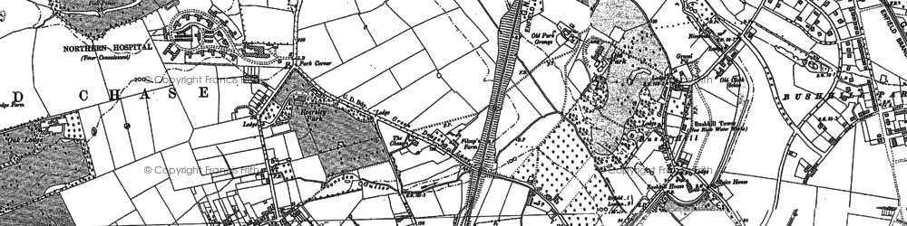 Old map of Grange Park in 1895