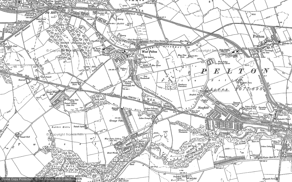 Old Map of Grange Villa, 1895 in 1895