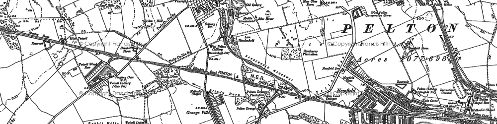 Old map of Grange Villa in 1895