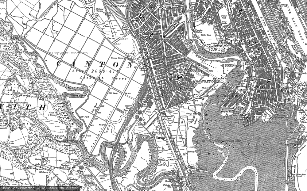 Old Map of Grangetown, 1889 - 1916 in 1889