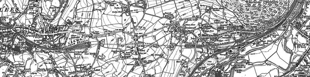 Old map of Grasscroft in 1904