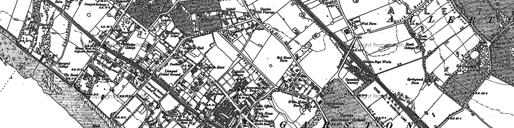 Old map of Grassendale in 1905