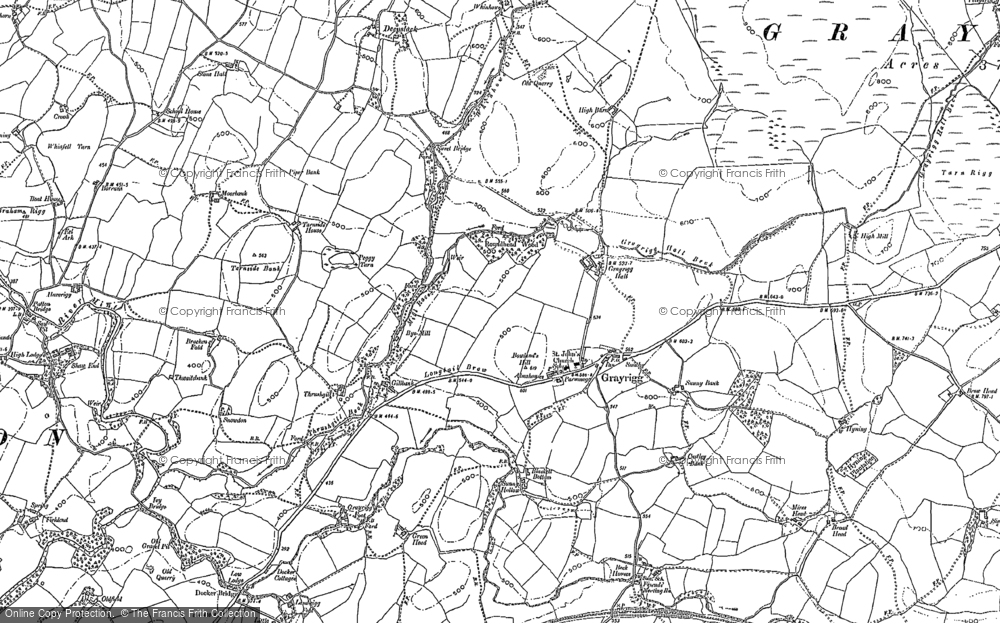 Old Map of Grayrigg, 1897 in 1897