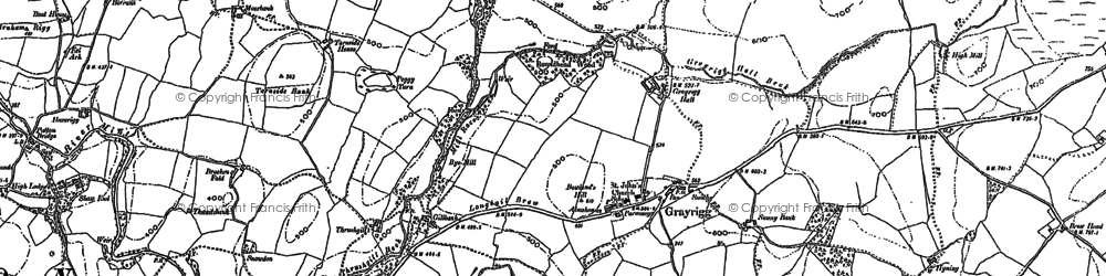 Old map of Beanthwaite End in 1897