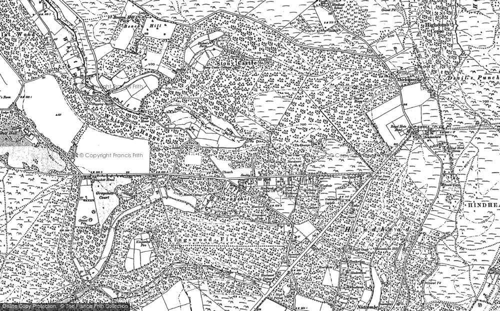 Old Map of Grayshott, 1909 in 1909