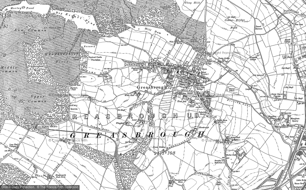 Old Map of Historic Map covering Wingfield in 1890