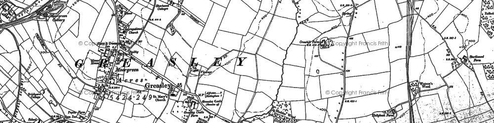 Old map of Greasley in 1879