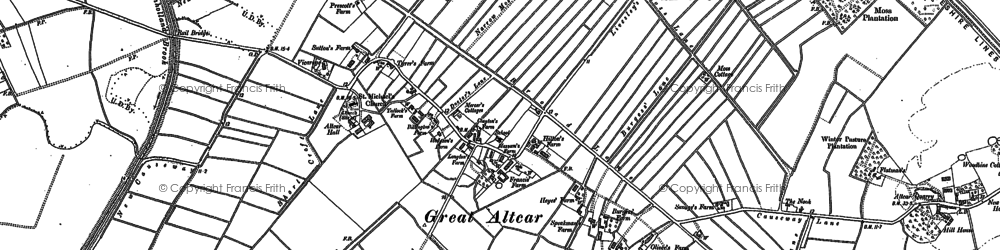 Old map of Great Altcar in 1892