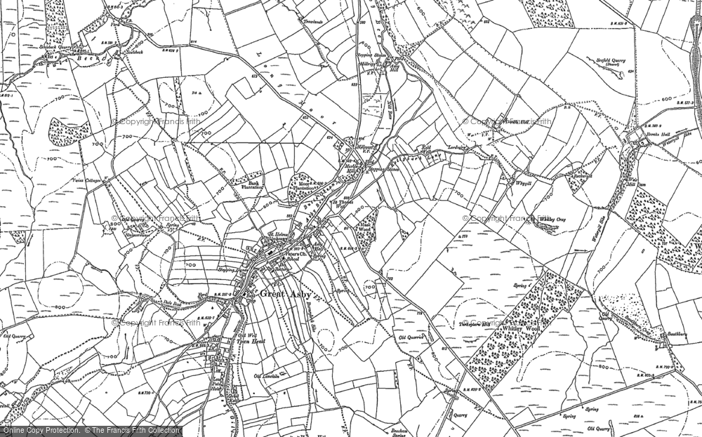 Old Map of Historic Map covering Asby Hall in 1897