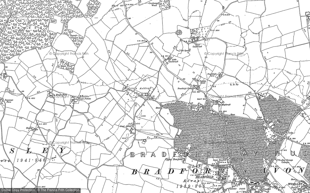 Old Map of Great Ashley, 1922 in 1922