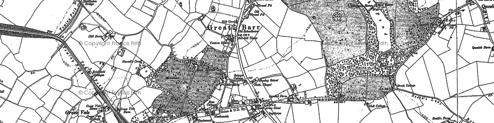 Old map of Hamstead in 1901