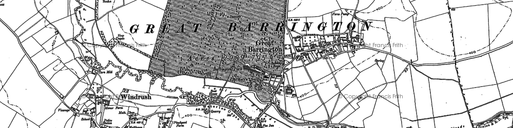Old map of Barrington Park in 1898