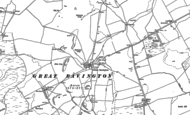 Old Map of Great Bavington, 1895