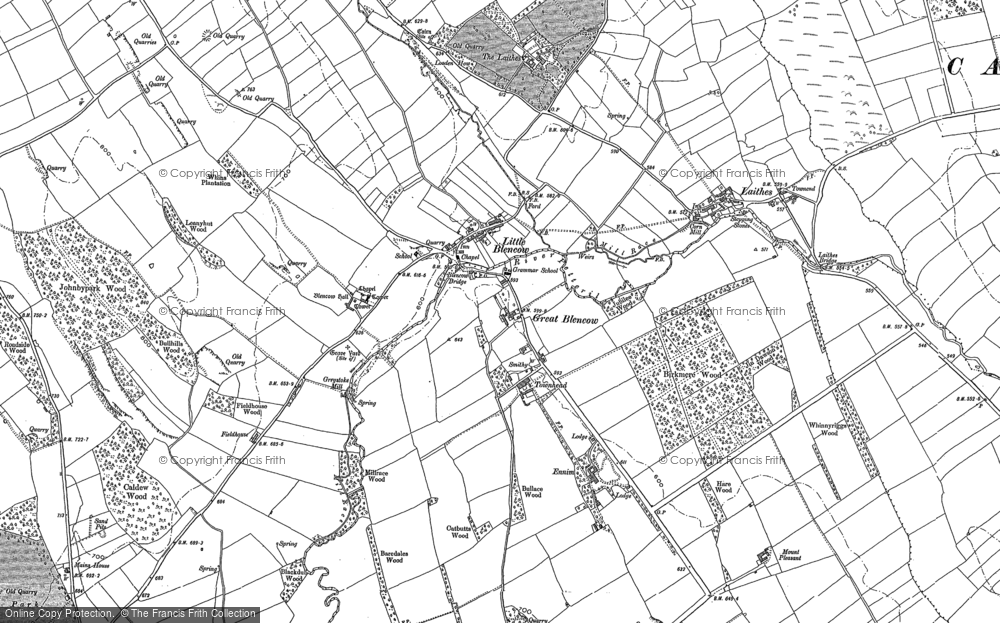 Old Map of Great Blencow, 1898 - 1923 in 1898
