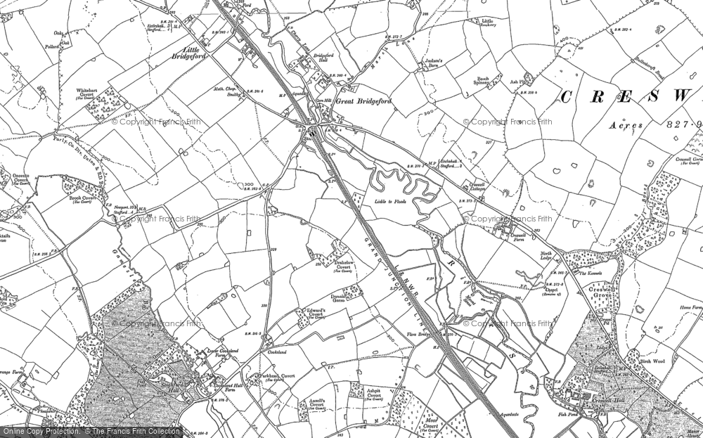 Old Map of Great Bridgeford, 1879 - 1880 in 1879