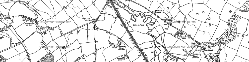 Old map of Great Bridgeford in 1879