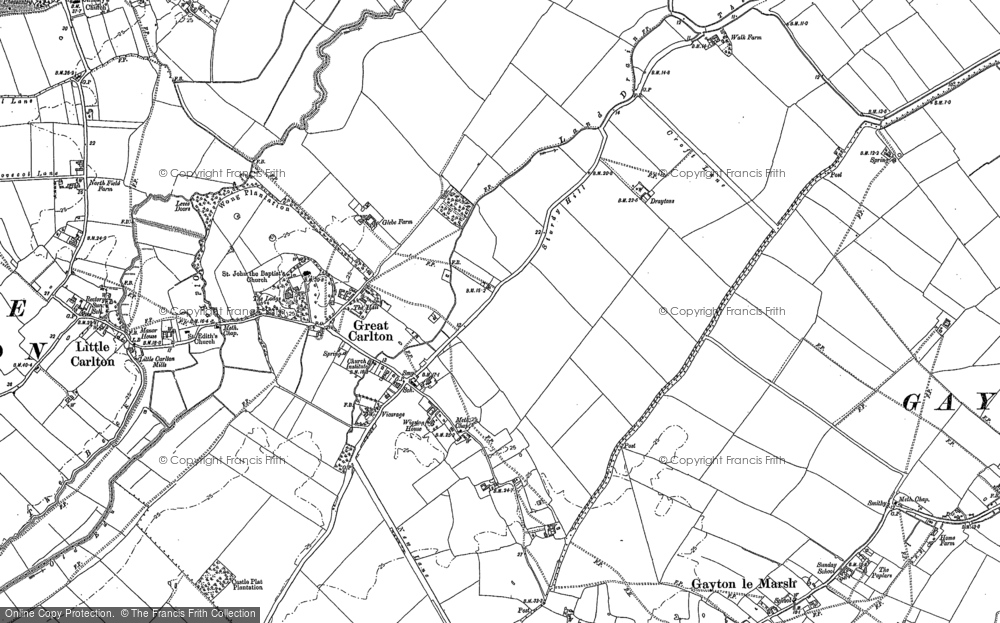 Old Map of Great Carlton, 1888 in 1888