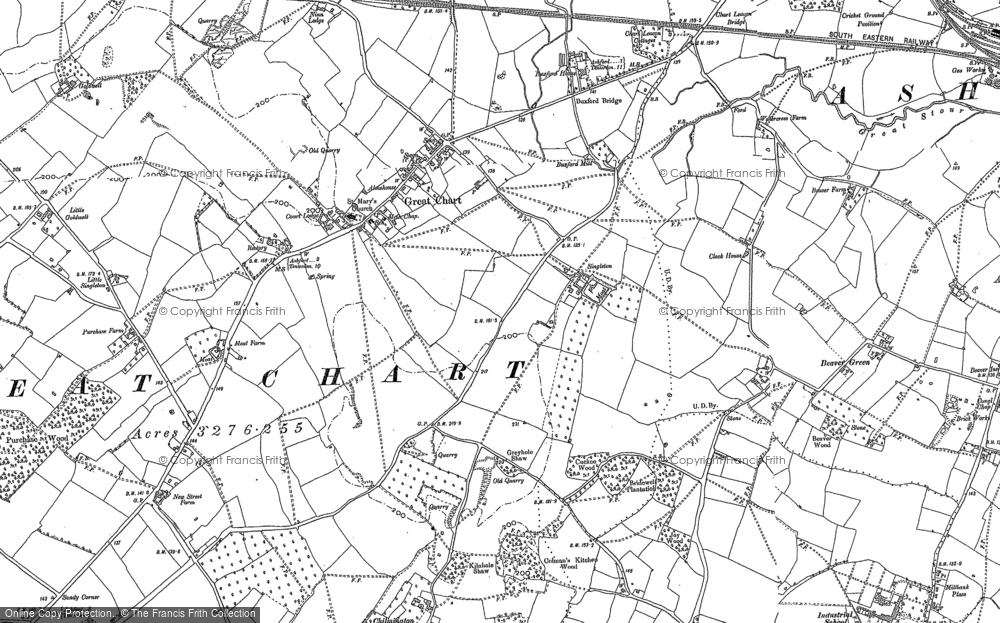 Old Map of Historic Map covering Bucksford Manor in 1896