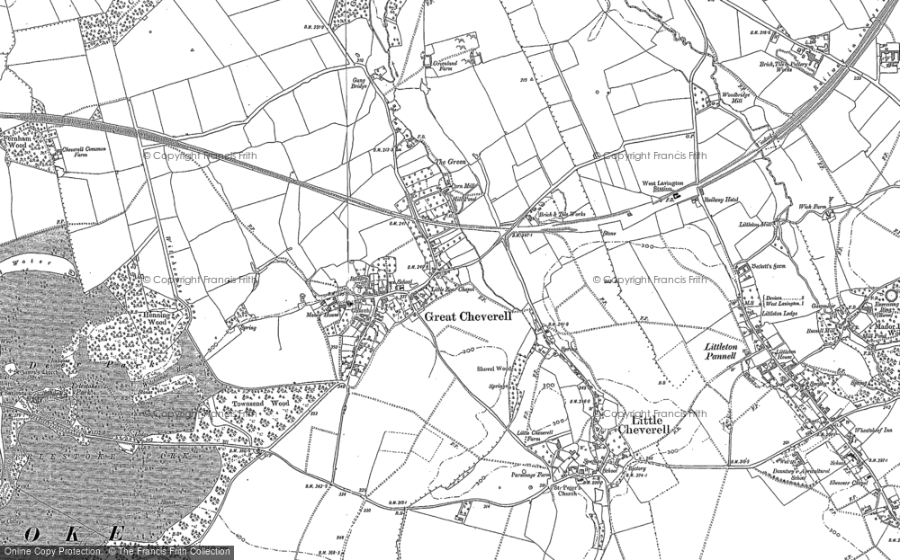 Old Map of Great Cheverell, 1899 in 1899