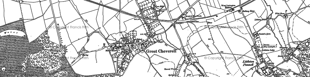 Old map of Great Cheverell in 1899