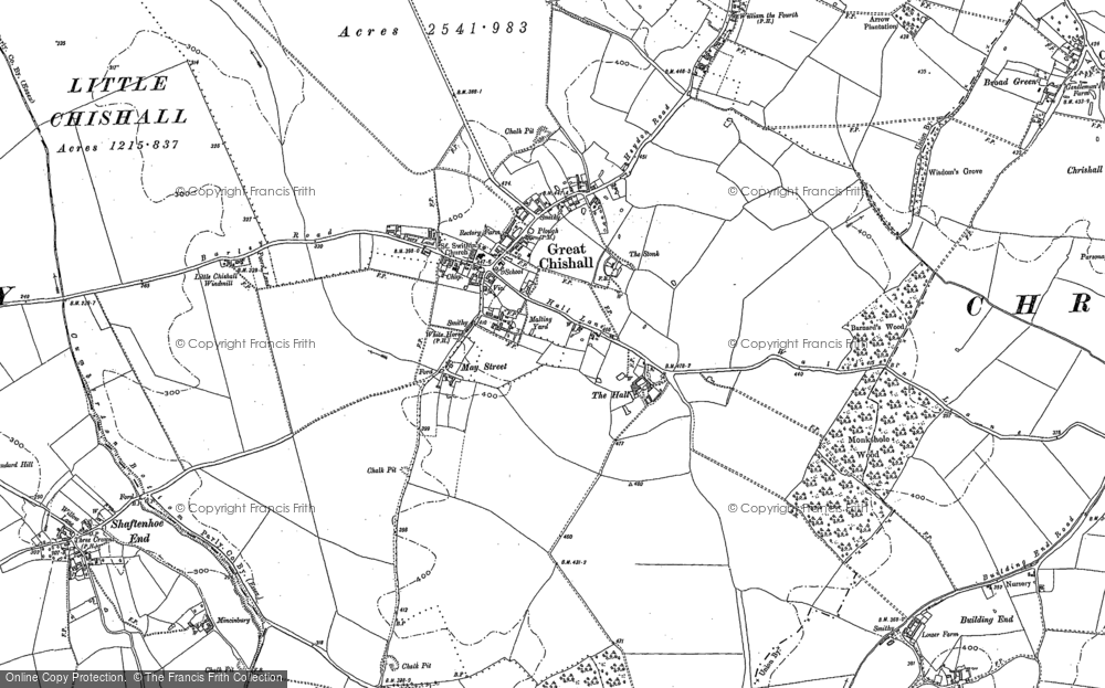 Old Map of Great Chishill, 1885 - 1948 in 1885