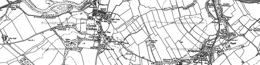 Old map of Great Clifton in 1898