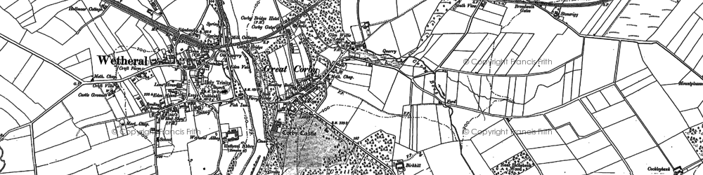 Old map of Great Corby in 1899