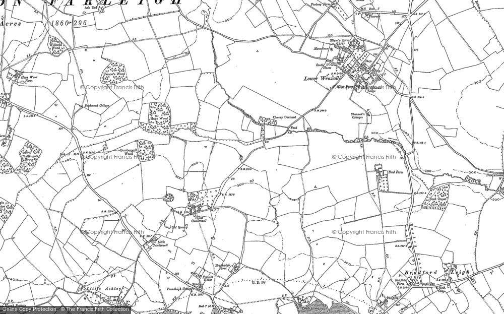 Old Map of Great Cumberwell, 1922 in 1922