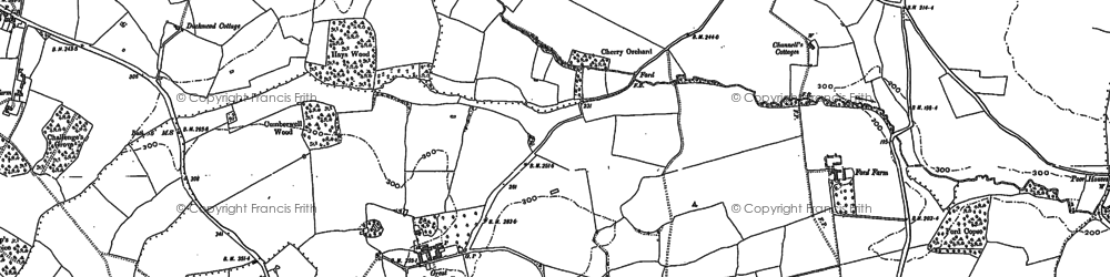 Old map of Great Cumberwell in 1922