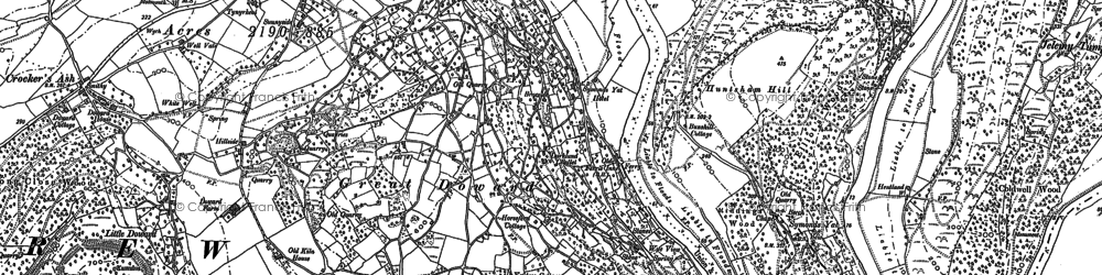 Old map of Great Doward in 1887