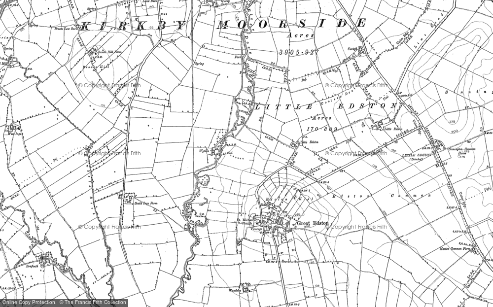 Old Map of Historic Map covering Brecklands in 1891