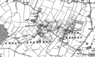 Old Map of Great Eversden, 1886